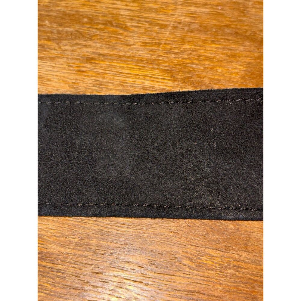 90s VTG Donna Karan x Robert Lee Morris Sculptural Black Tie Belt sz M - Picture 12 of 12